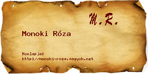 Monoki Róza névjegykártya