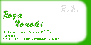 roza monoki business card